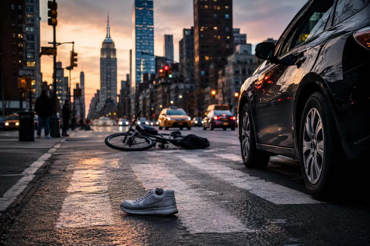 fatal-pedestrian-accident-nyc-wrongful-death-attorney Attorney representing family after fatal pedestrian accident at New York City intersection, wrongful death lawyer NYC