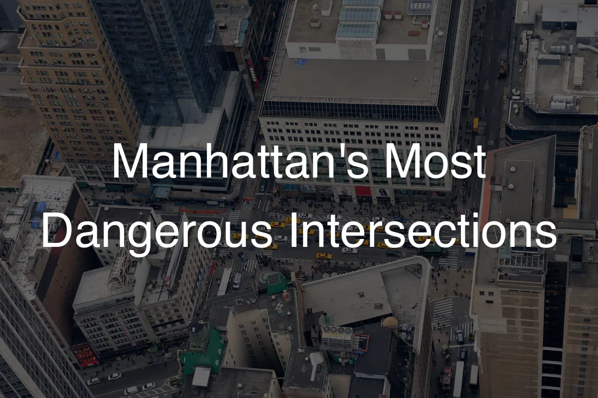 new-york-city-manhattan-pedestrians most dangerous intersections for pedestrians in Manhattan
