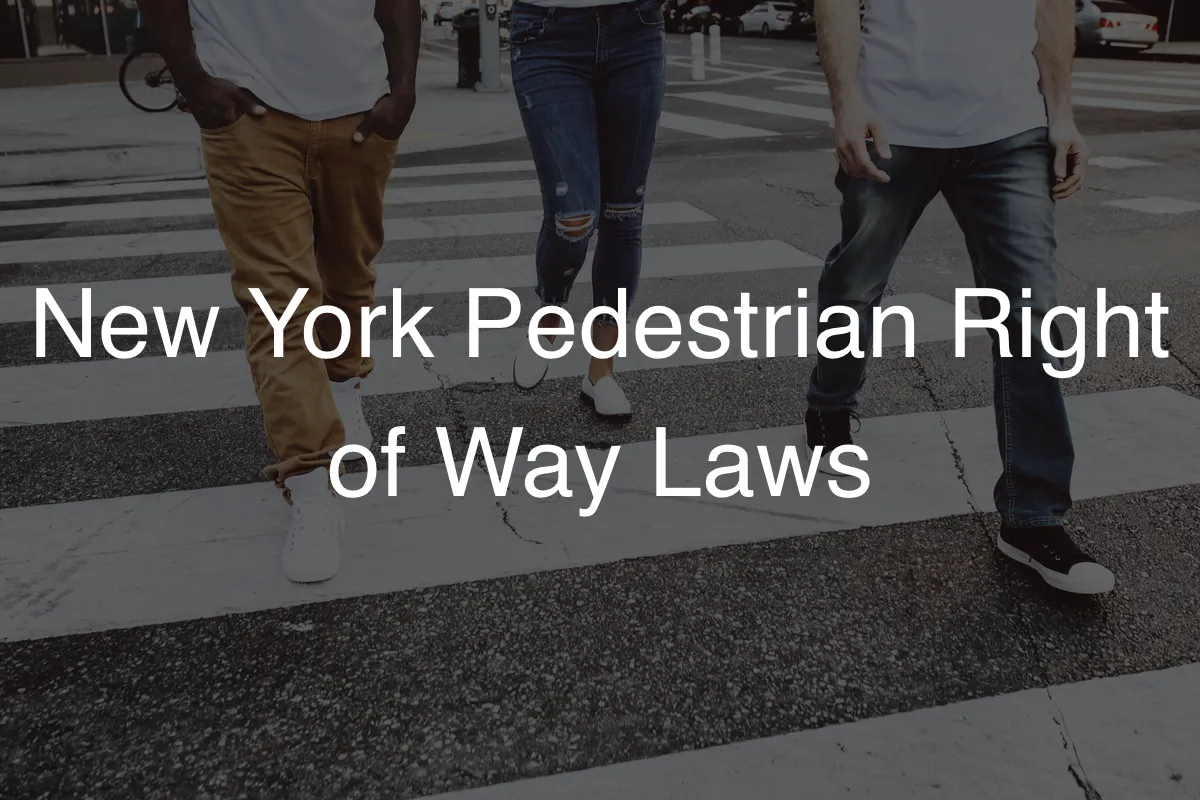 pedestrian right of way laws - Manhattan